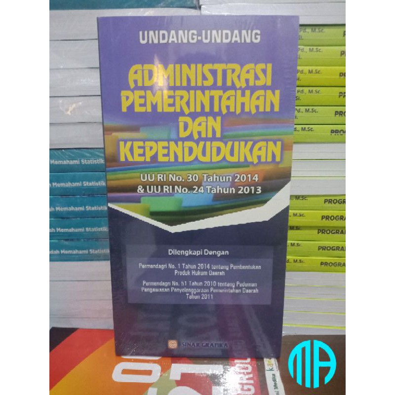 Jual UU Administrasi Pemerintahan Dan Kependudukan (UU RI No. 30 Tahun ...