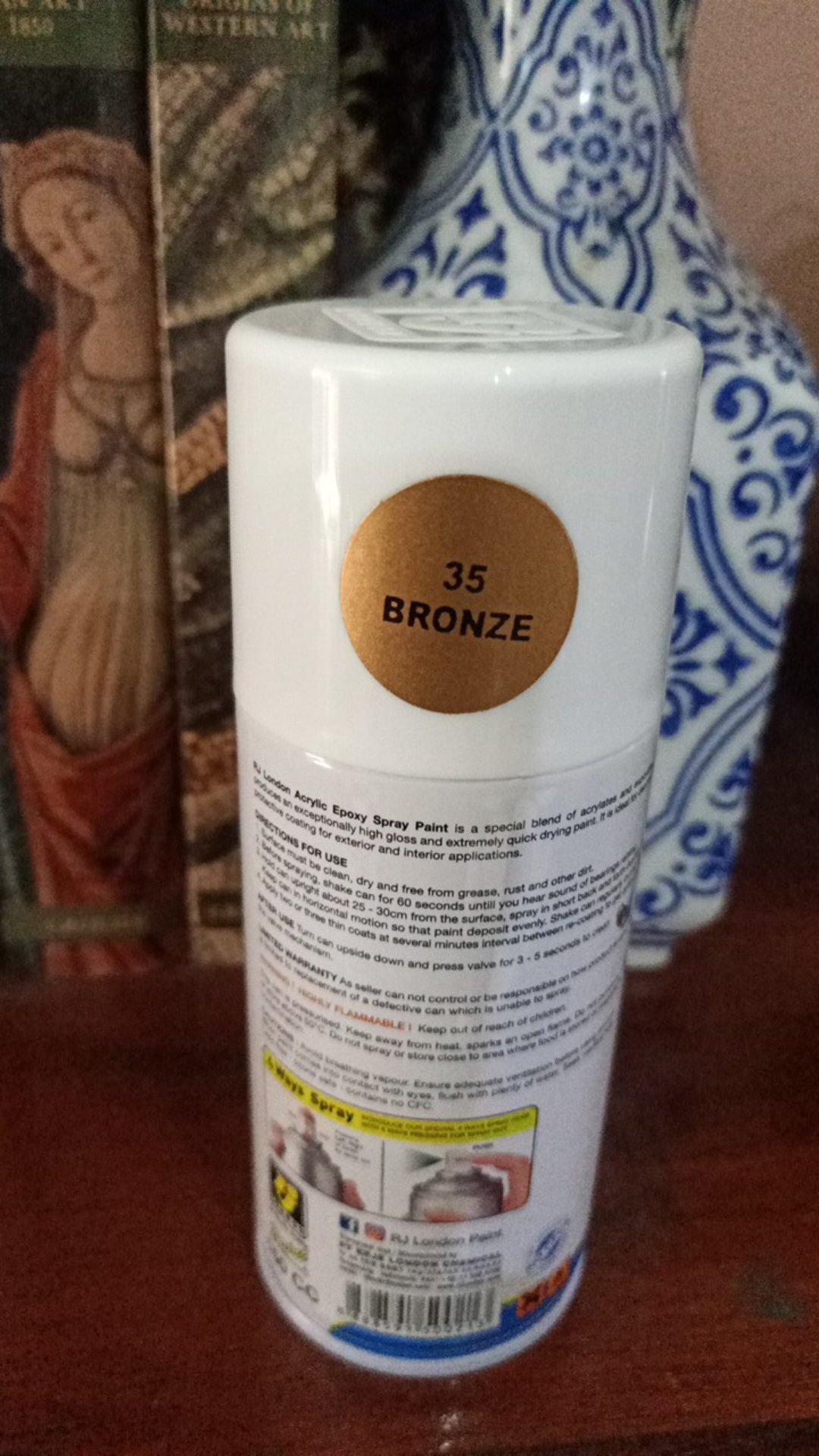 Pilok Pilox Cat Semprot Rj Gold Emas Mas Metalik Mengkilap Perunggu Bronze Putih Pernis Doff (dop)