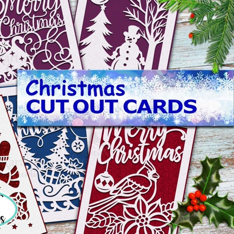 Cetakan Cutting Dies Bahan Metal Desain Merry Christmas Untuk Dekorasi Scrapbook