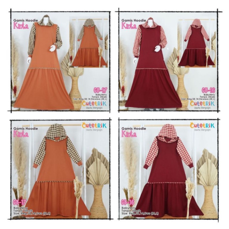 READY Gamis Couple Cutetrik 3-12 tahun/ Gamis Anak Perempuan/ Gamis Couple Cutetrik/ Gamis Babyterry