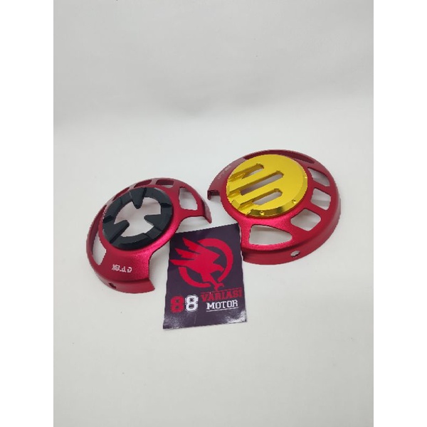 Tutup Kipas Twotone Beat Scoopy Mio Vario - Tutup Kipas Red gold dan Red Black