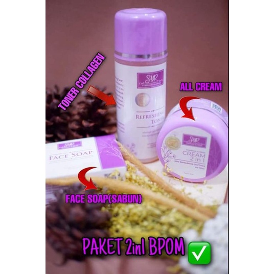 Bisa COD BPOM skincare SYR Glowing 3in1 Paket hemat Cream syahreni syahraeni 3 in 1  wajah ori set