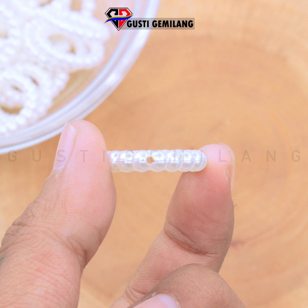 isi 6pcs Kerajinan Tangan Bentol Bulat Hitam Putih