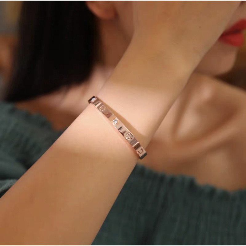 Gelang Wanita Ori Anti Karat Gelang Titanium Korea Style