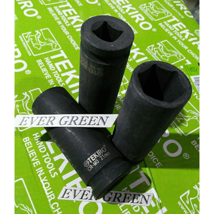 Mata Sok Impact TEKIRO Shock 14/17/18/19/20/21/23 mm Panjang - for mesin deep impact wrench / alat b