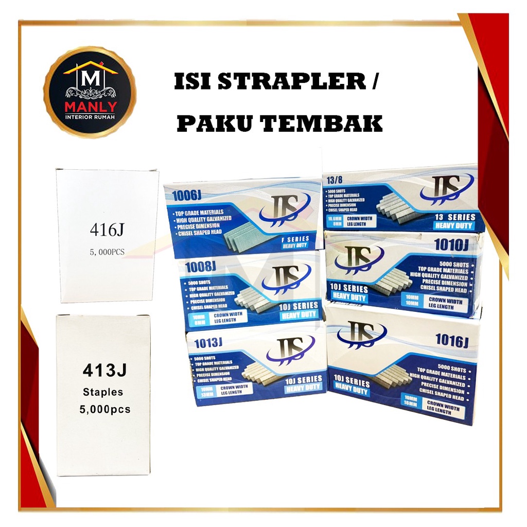 Air Stapler Gun 1013J Paku U isi 5000 pcs / Refill isi Staples 1013J