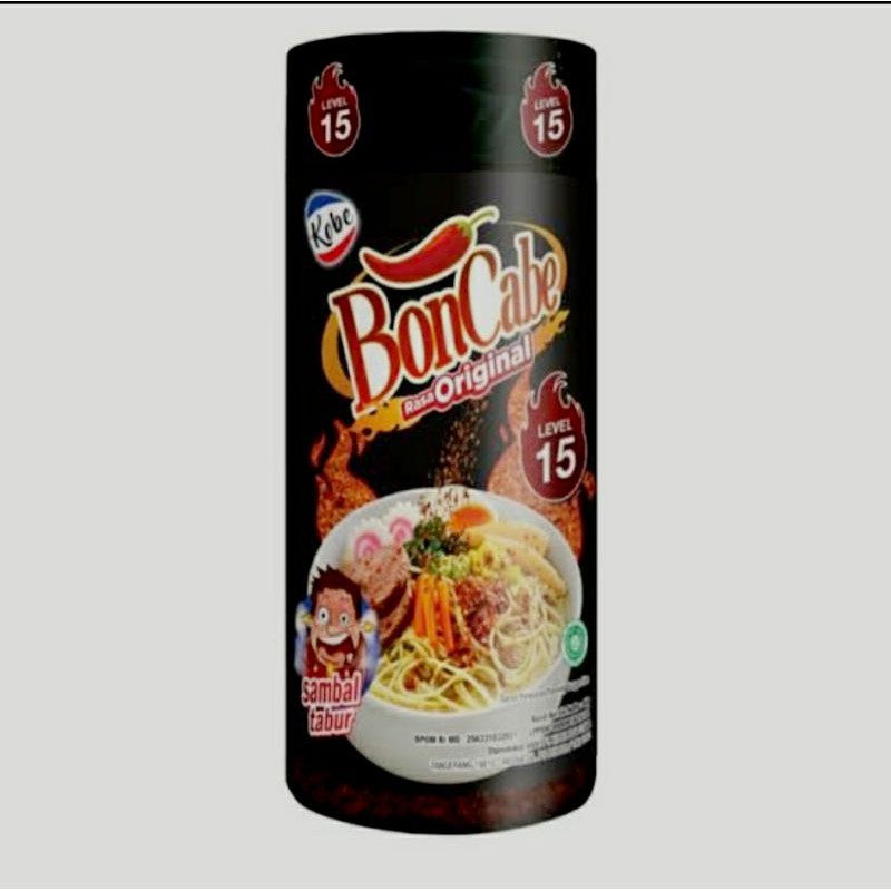 

Kobe Bon Cabe Original Sambal Tabur pedas Lv 15 isi 45gr