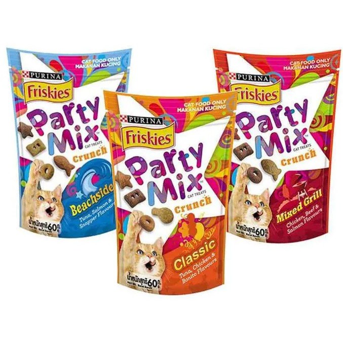 party mix snack kucing 60gr makanan kucing