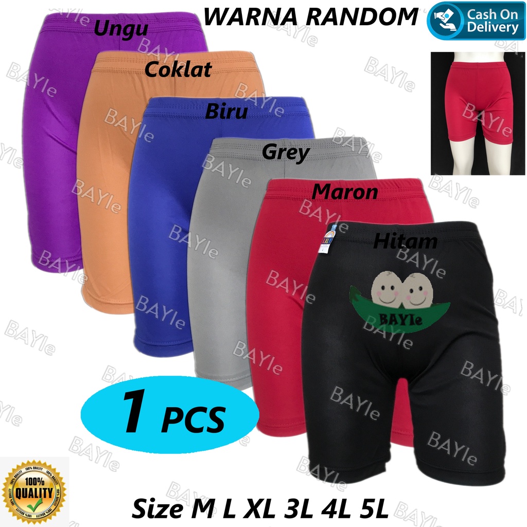 BAYIe - 1 PCS Celana Pendek Wanita Cewek Short Pant LILY / Legging Pendek Wanita MURAH Size M - 5L