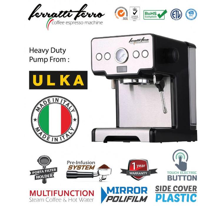 Coffee Espresso Machine Ferratti Ferro Fcm3605 Mesin Kopi Fcm-3605 - Hitam