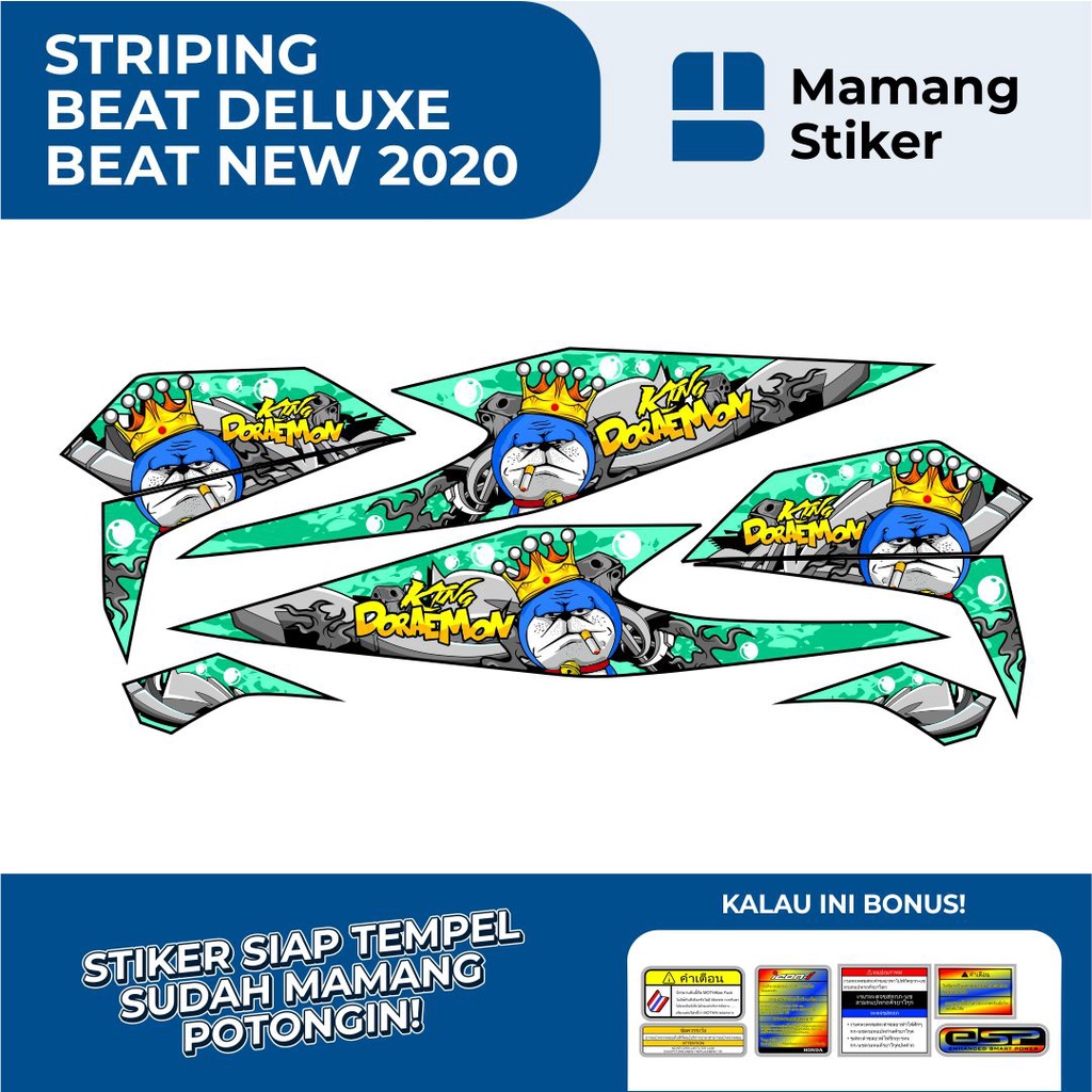 STRIPING BEAT 2020 Motif 21 Doraemon/STIKER BEAT DELUXE/STICKER BEAT NEW 2021/HONDA BEAT 2020 2021/M