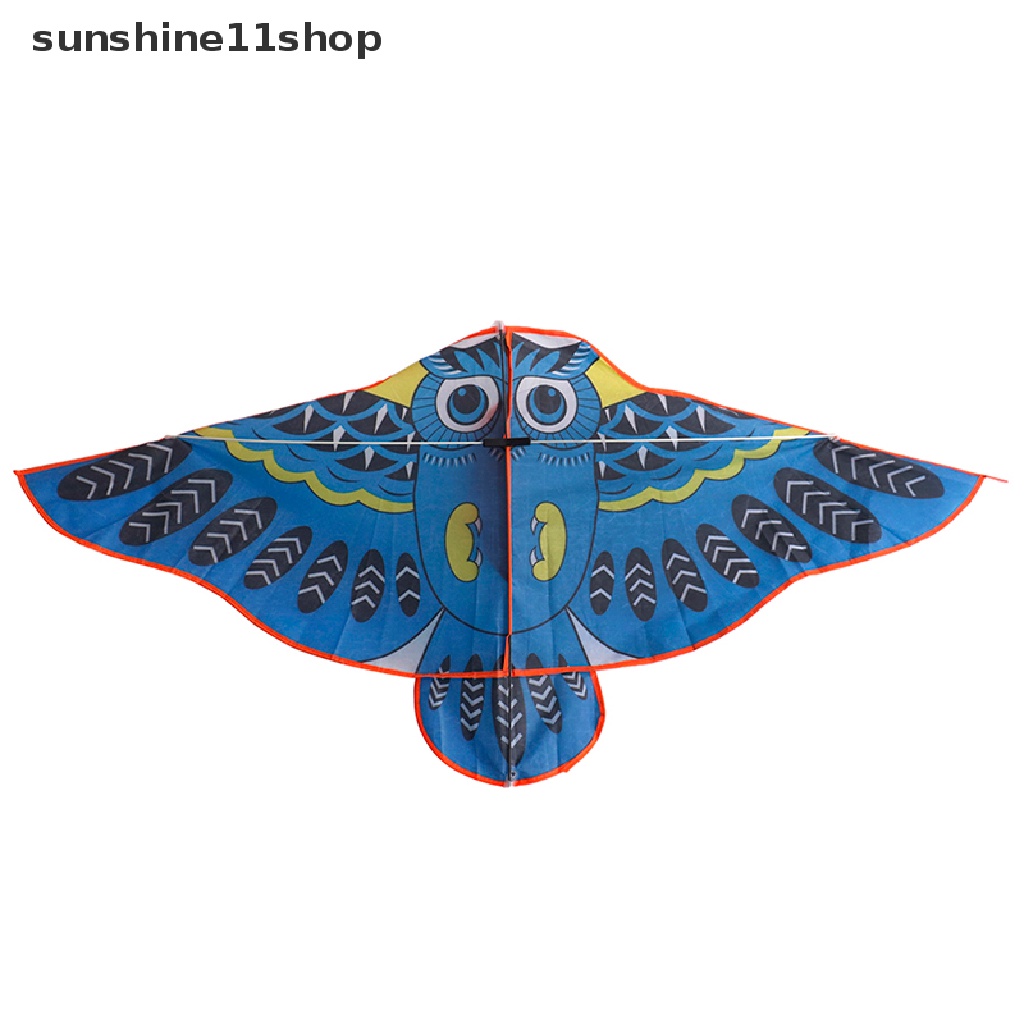 Sho 1Pc Layang-Layang Lipat Motif Kartun Burung Hantu Untuk outdoor