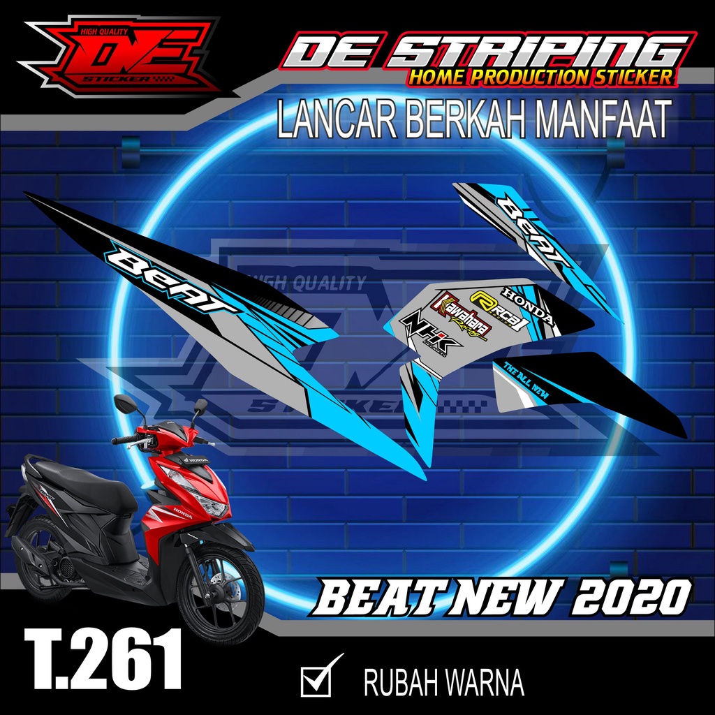 Striping Stiker Motor Beat New 2020-2021 Semifull Keren Motif Balab T261