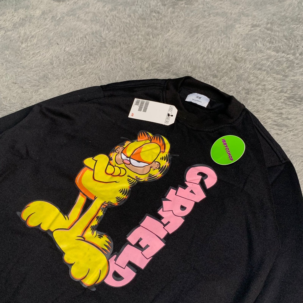 SWEATER CREWNECK H&amp;M GARFIELD PREMIUM FULLTAG