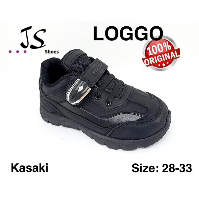 LOGGO KASAKI - SEPATU SNEAKERS SEPATU SEKOLAH MAGNET ANAK MERK LOGGO ORIGINAL