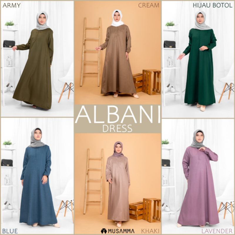 MUSAMMA ALBANI DRESS ABAYA MAT LINEN NARUMI ORI
