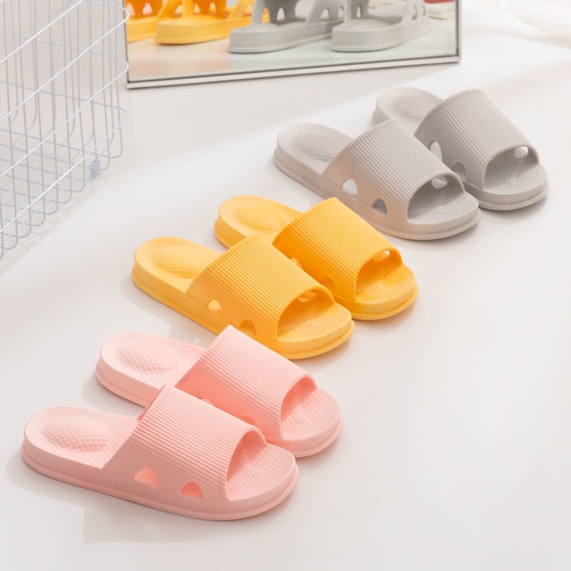 YSM Sandal Slop Karet Polos Tebal 6494 Sendal Rumah Berkualitas Motif Salur Sendal EVA Empuk Sendal Karet Couple Garis Home Slipper Anti Slip Wanita Pria Gaya Korea Murah Import-3