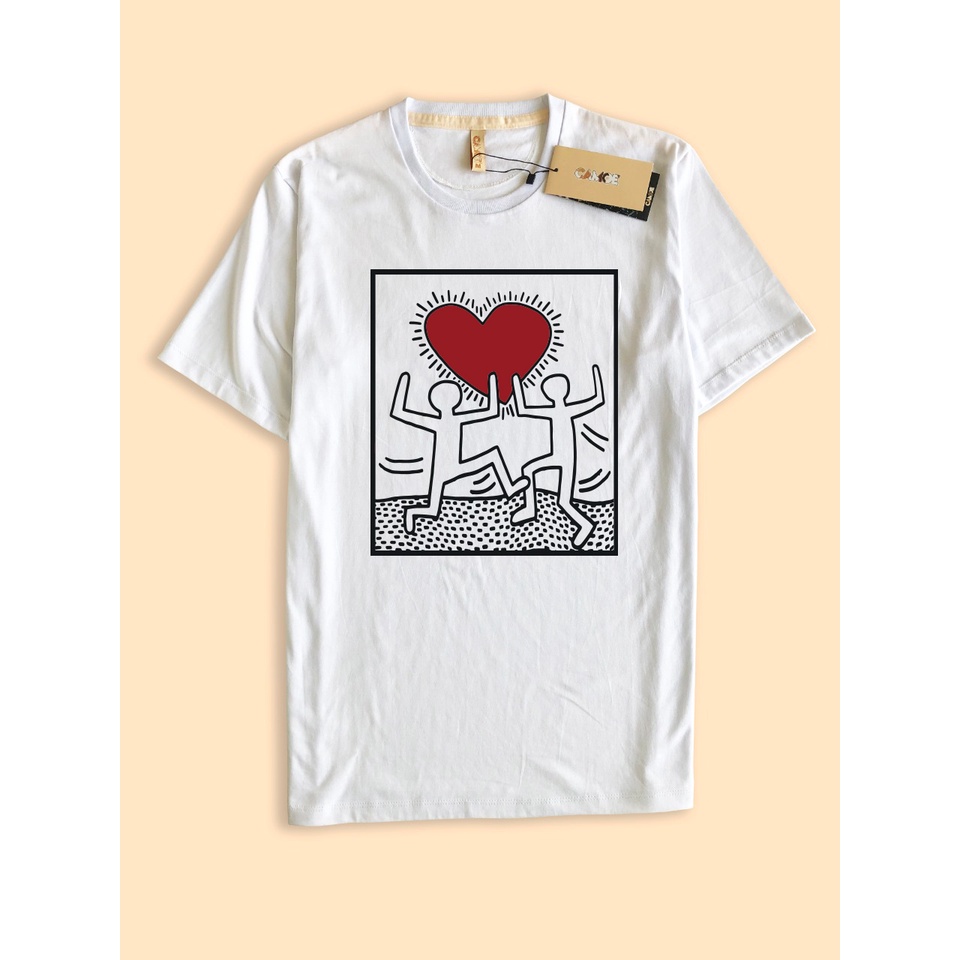 Kaos Tshirt Keith Haring Love Valentine Couple