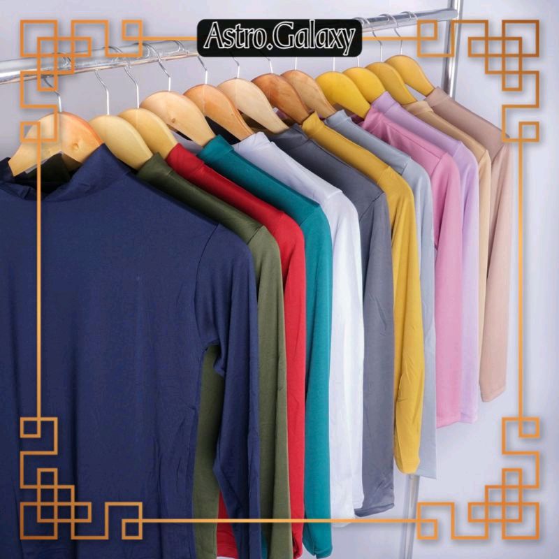 [ TS ] Tank Top Long Sleeve Manset Lengan Panjang Murah Basic Wanita Atasan Turtle Neck Kaos Murah