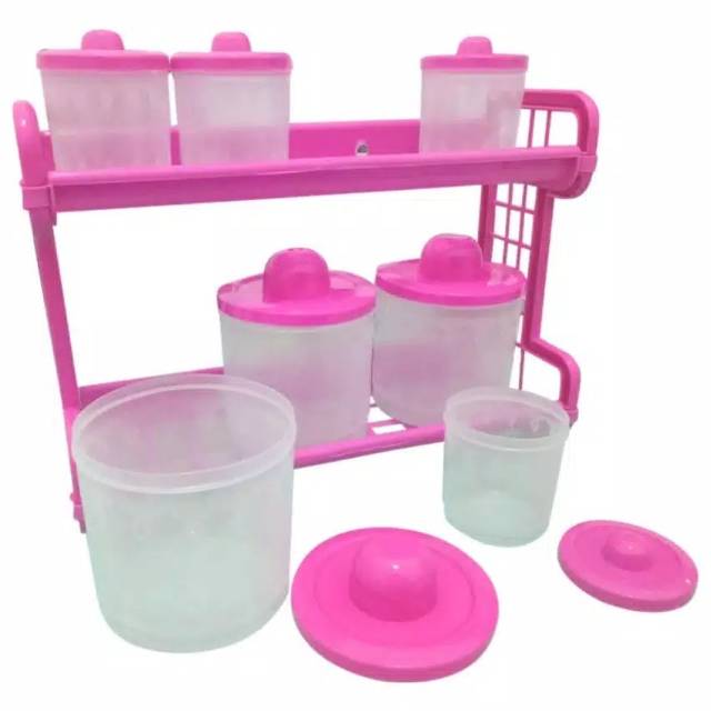 Tempat Wadah Bumbu Kitchen Set Doremi Rainbow
