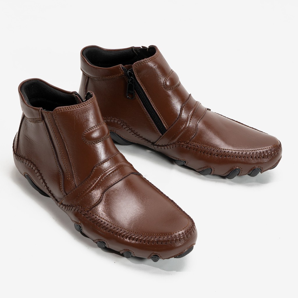 Sepatu Boot Pria Boots Casual Semi Formal Model Resleting Kulit 2525