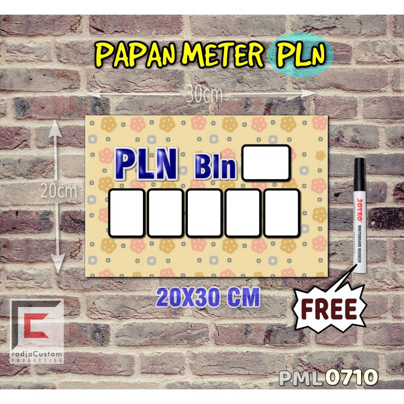 

RadjaCustom Papan Meter Listrik PLN PAM motif Unik - Pastel 10