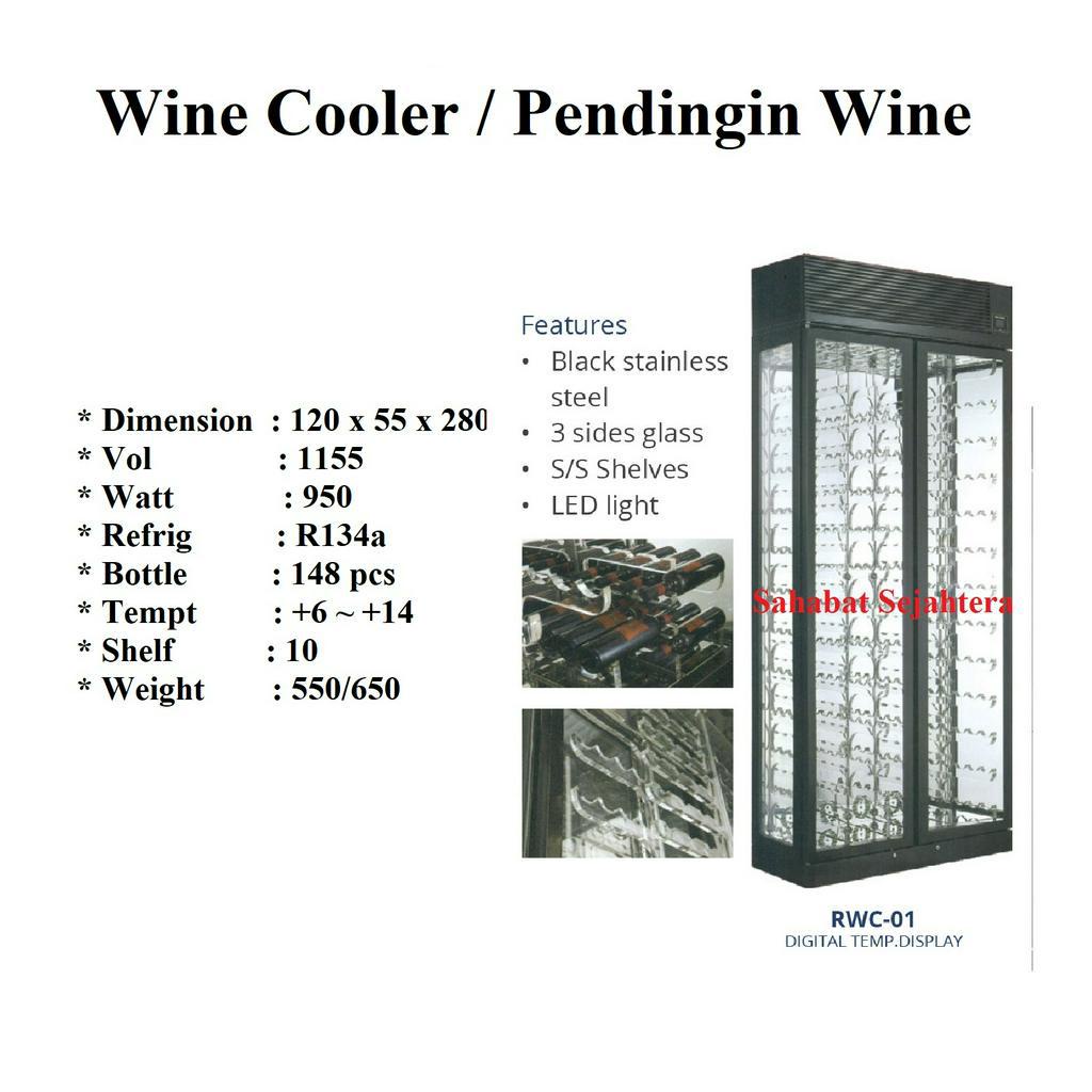 GEA Wine Cooler Single Tempereture RWC-01 Kulkas Pendingin Penyimpan Wine
