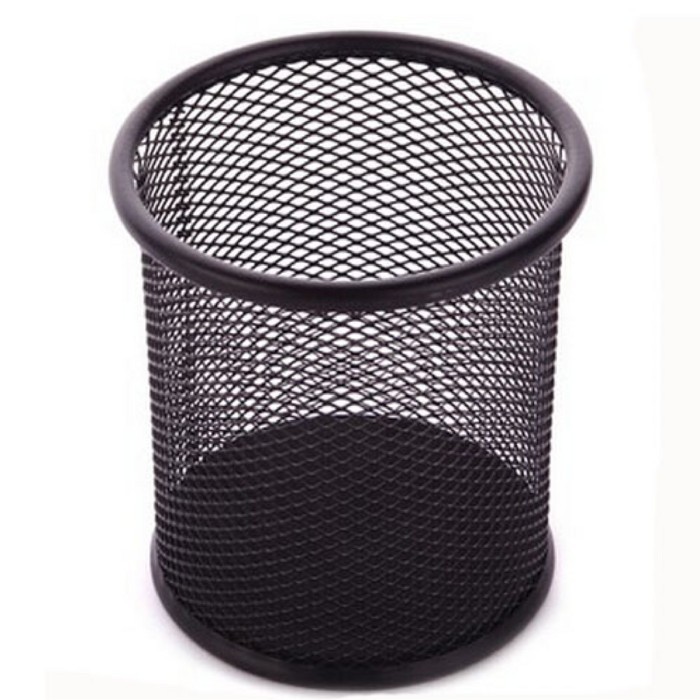 Tempat Pulpen Keranjang Besi / Desk set / Pulpen Holder Besi Bulat