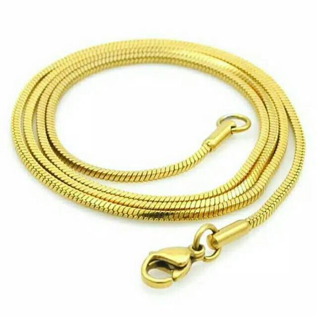 Kalung Titanium Anti Karat Gold