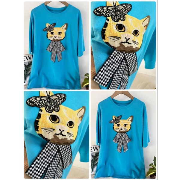 KAOS KARAKTER KUCING // ATASAN IMPORT PREMIUM // KAOS OVERSIZE IMPORT BKK // TOP IMPORT PREMIUM BKK // ATASAN IMPORT KOREA