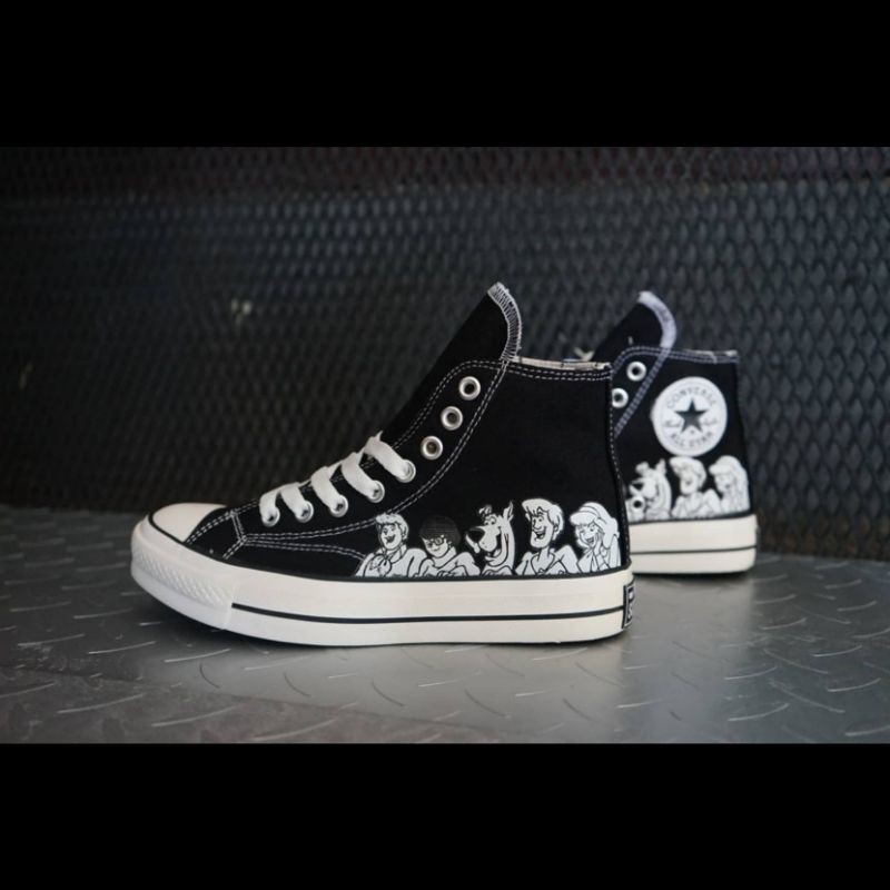 COD SEPATU CONVERSE 70S X SCOOBY DOO HIGH PREMIUM-Hitamputih