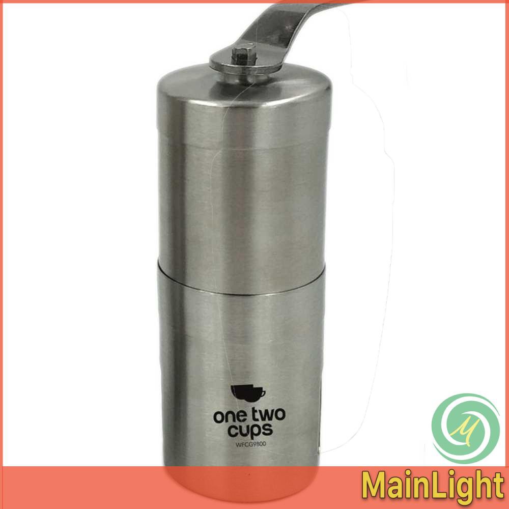 Grinder Penggiling Kopi Manual OneTwoCups Alat Stainless Steel - WFCG9800 Silver