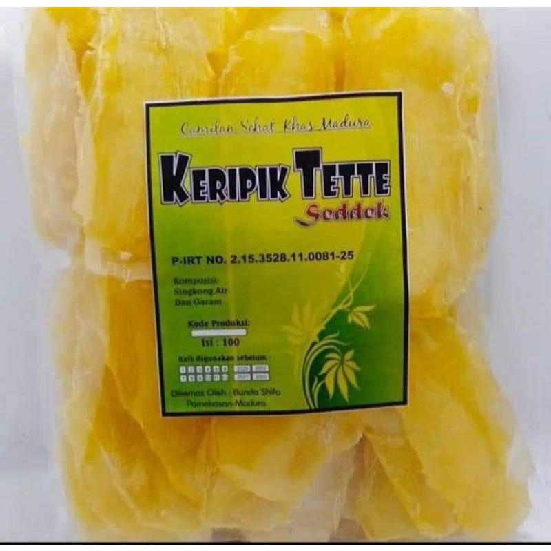 

0Keripik tette Kripik singkong asli Madura 100 keping gurih Super - Kripik Singkong Camilan Madura