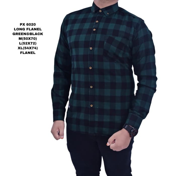 kemeja flanel pria lelaki cowok (LEVIS) murah biru & hijau