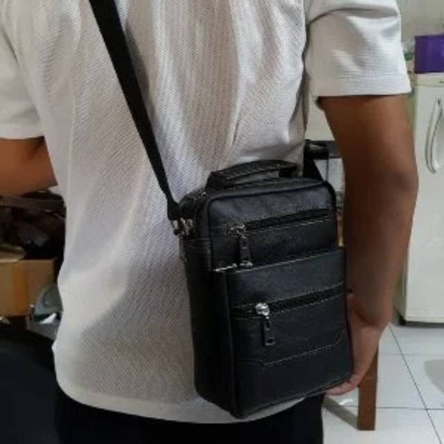 Tas Selempang Bahan Kulit Sapi untuk Kerja