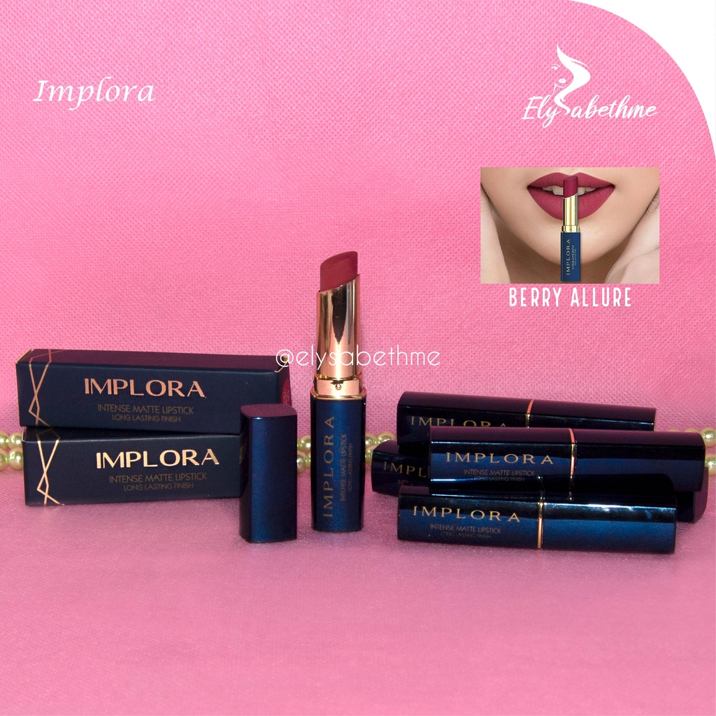 ✿ELYSABETHME✿ I♥M♥P♥L♥O♥R♥A Implora cosmetic lipstick intense mattee stick powder lip bibir gincu