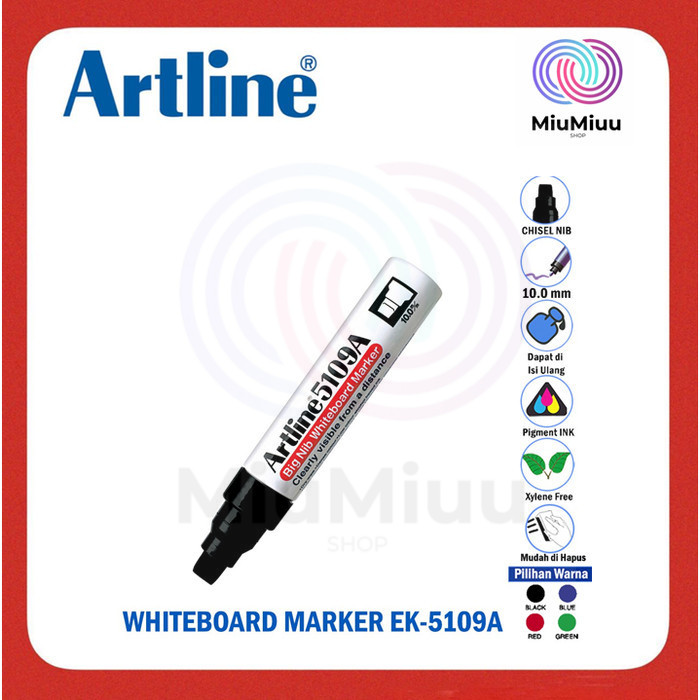 

SPIDOL PAPAN TULIS WHITEBOARD MARKER ARTLINE EK-5109A 10 MM 3/8 NIB