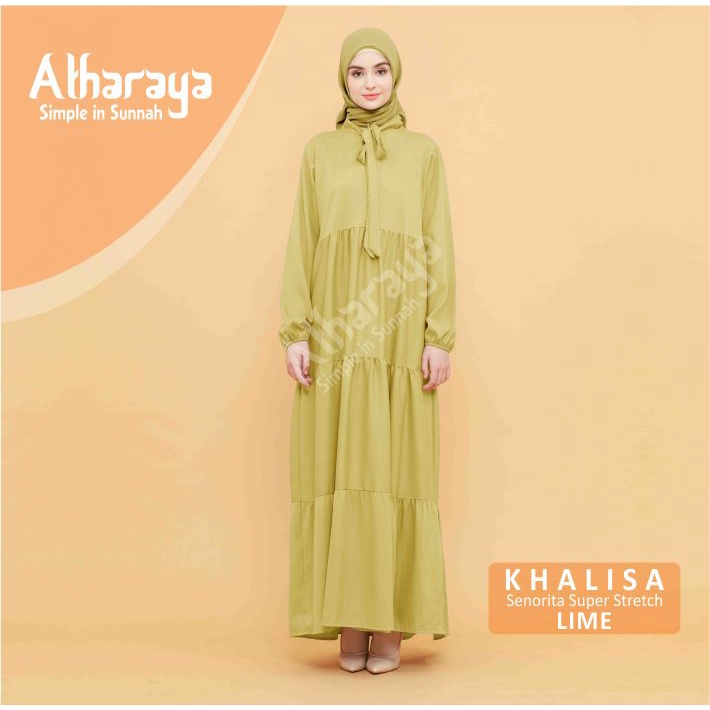 Dress KHALISA Gamis Terbaru Gamis Rempel Susun Gamis Remaja Premium By Atharaya