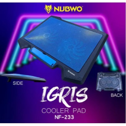 Cooling Pad 10 - 17 Inc Two Fan Nubwo NF-233 Igris Cooler Pad