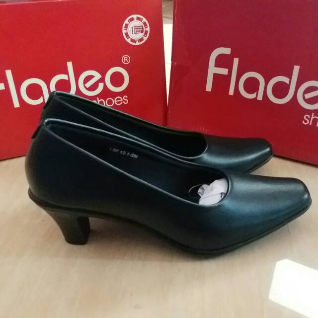 Hny Sz 36-40 Sepatu Kerja Heels 5cm merk FLADEO original