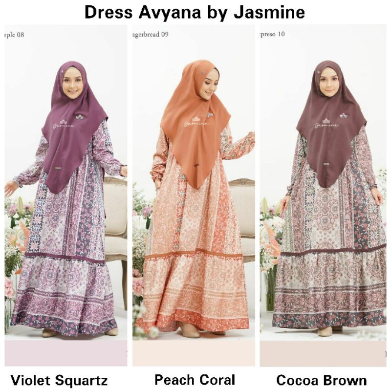 Dress Avyana Mom -Hanya Dress- Gamis Pesta Syari Cantik by Jasmine