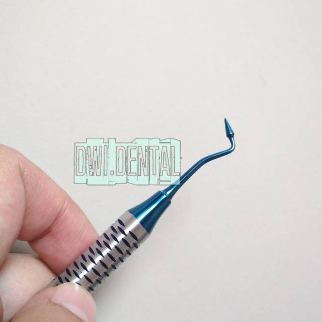 Dental set instrumen filling composite biru/ gold anti lengket