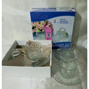 Dijual gelas kaca   gelas set   gelas pisin   gelas kado   gelas tatakan   gelas isi 8 pcs Murah