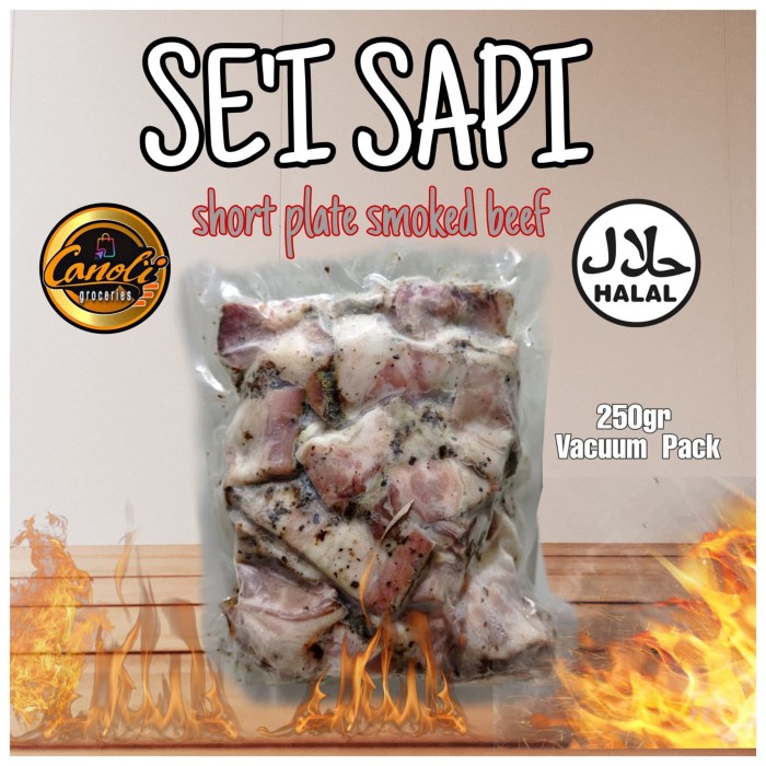 

Sei Sapi Short Plate 250gr / Smoked Beef / daging sapi asap - BARU
