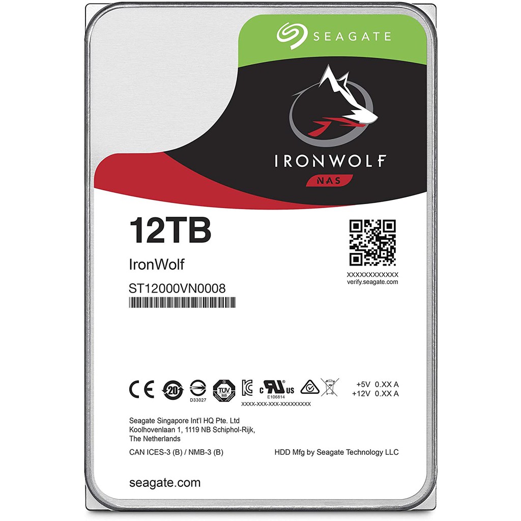 SEAGATE IronWolf 12TB ST12000VN0008 3.5&quot; 7200RPM 256MB Cache SATA NAS