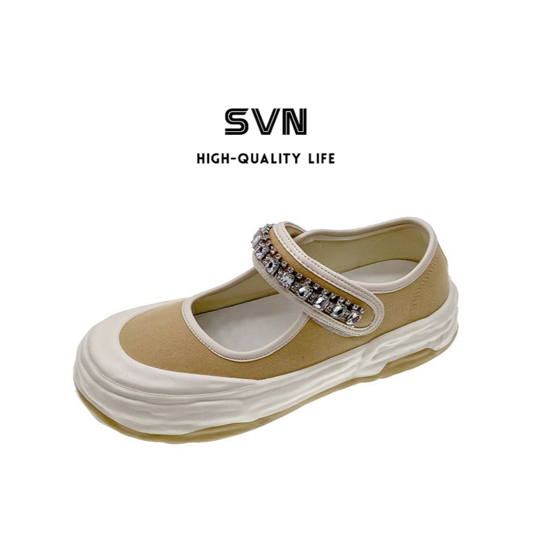 [GROSIR][COD] SEVEN_DAY SEPATU MANIK-MANIK SLIP ON FASHION WANITA FQ-337 KREM