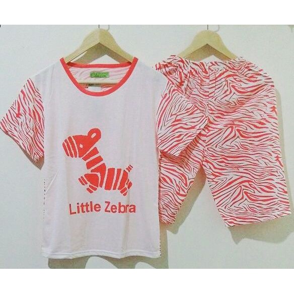 STLN254 - Setelan Selutut Little Zebra Orange