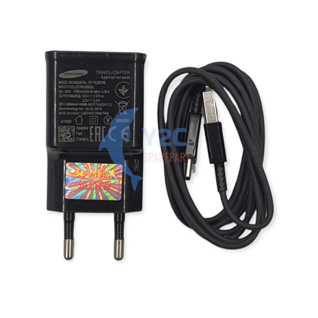 CHARGER SAMSUNG FAST CHARGING TYPE C S8 ORIGINAL OEM A20 A30 A50 M20 GALAXY NOTE 8 A3 A5 A7 S9 S10
