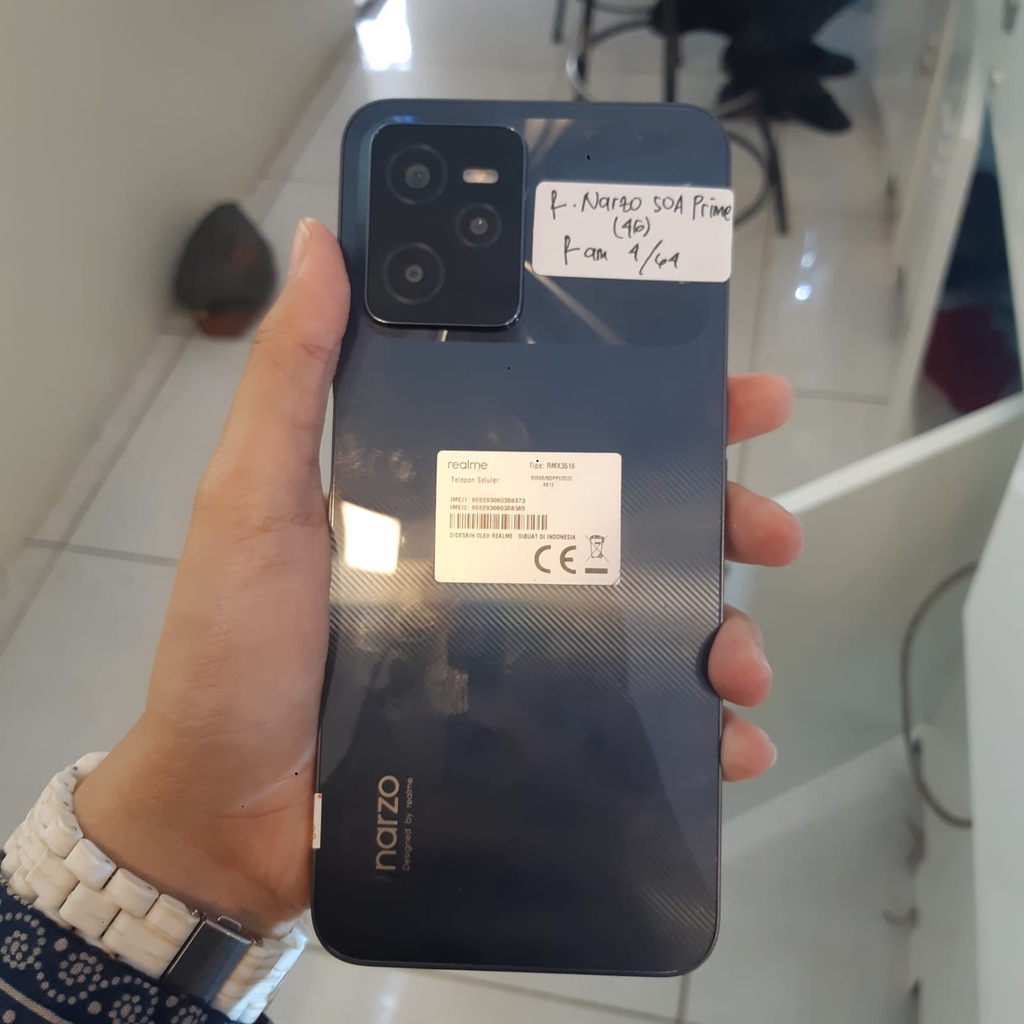 Realme Narzo 50A Prime 4/64Gb Fullset - Hp Bekas Second