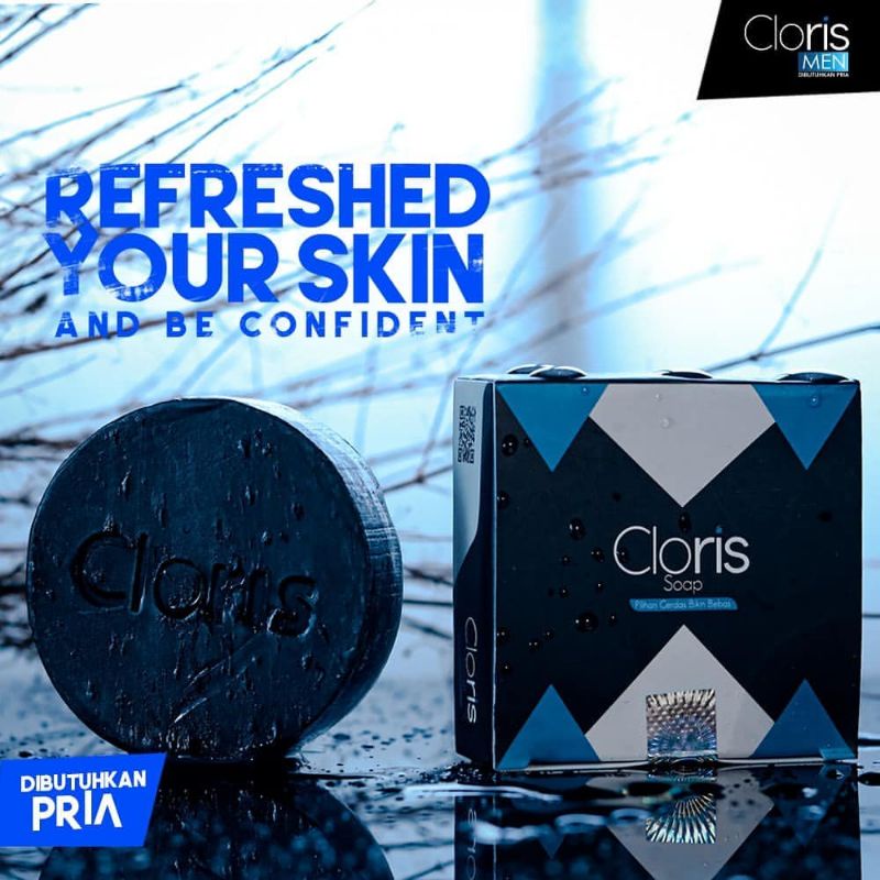 ClorisMen Cloris Soap For Men Sabun Pembersih Pencerah Muka Wajah Pria 80 gram